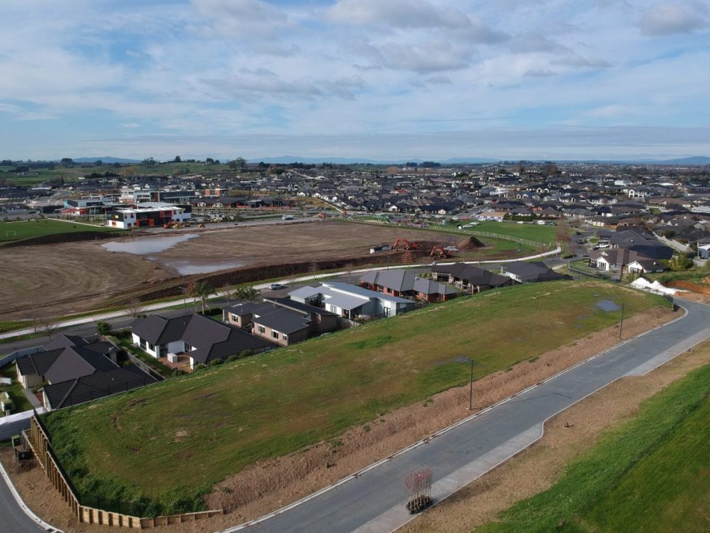 Housing development with building sites