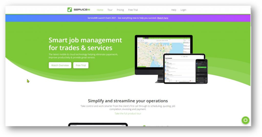 ServiceM8 Homepage