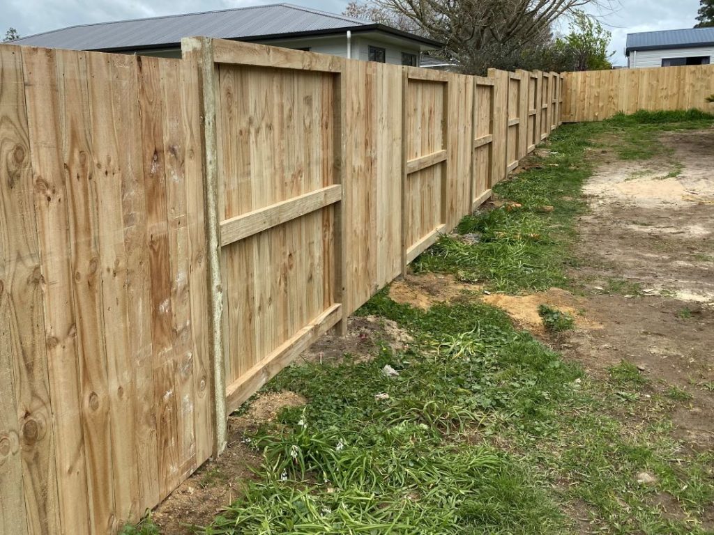 A classic timber paling fence in Tauranga