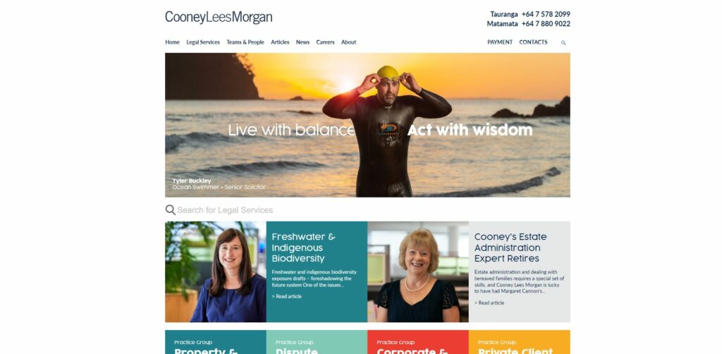 Cooney Lees Morgan Website image