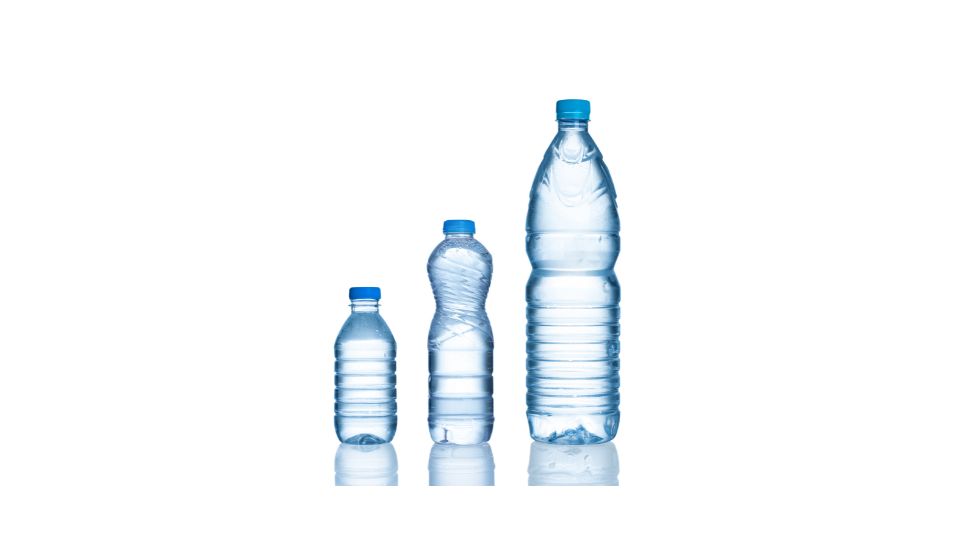 Three different bottle sizes