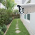 Security camera attached to outside of home