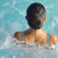 woman in swim spa