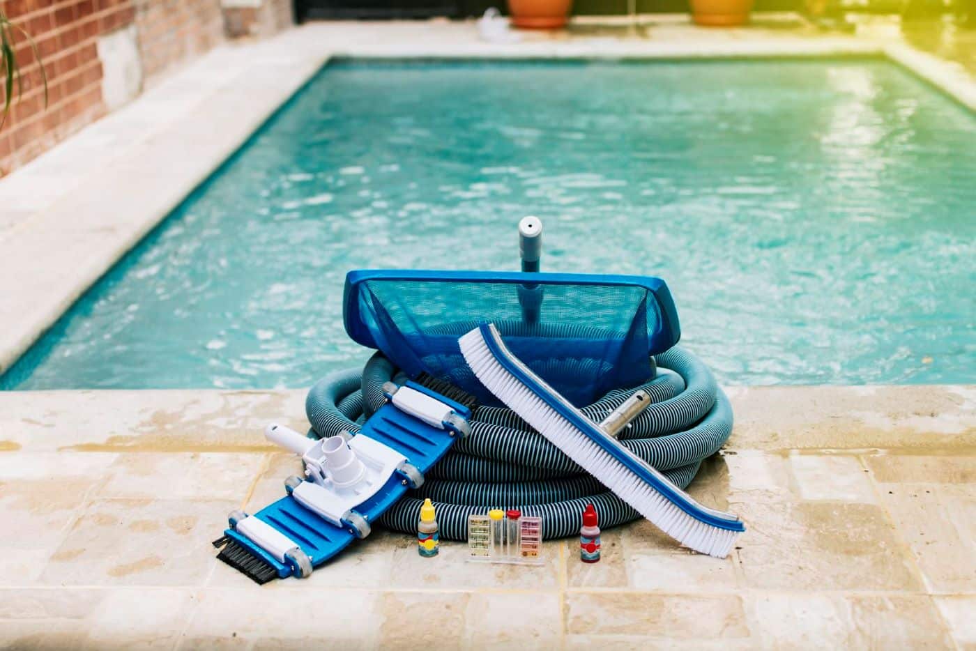 pool cleaning tools by pool