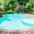Concrete pool with landscaping