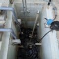 Waste water pit on water treatment plant