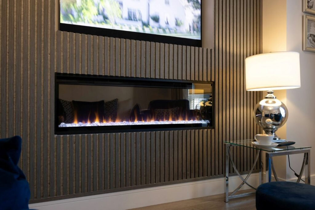 double-sided fireplace